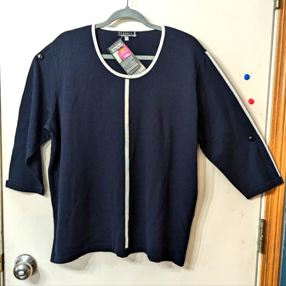 Cassia 3/4 sleeve sweater Size xxl